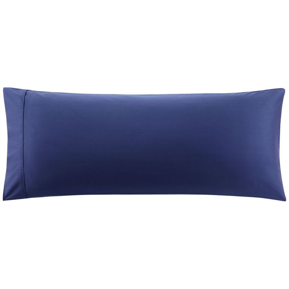 Cotton Body Pillowcase 20x55 Bolster Pillow Cover with Envelope Navy Blue